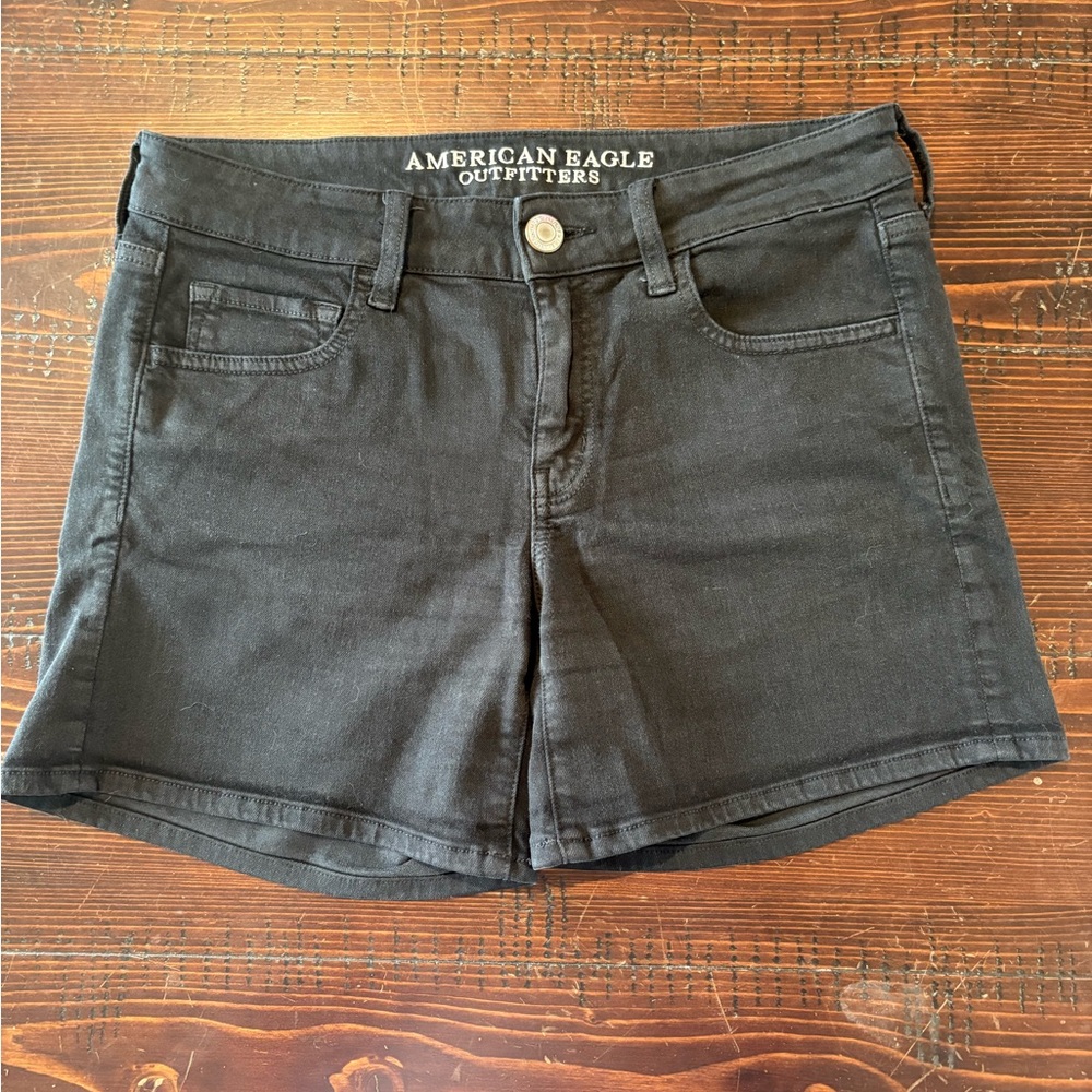 American Eagle Outfitters Black Denim Jean Shorts